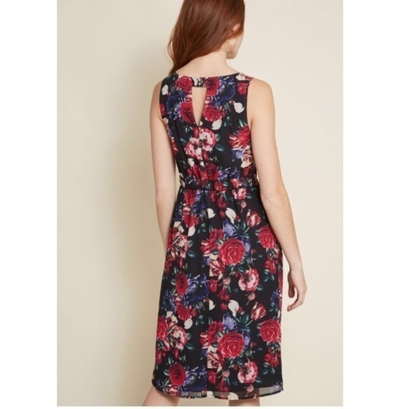 NWOT ModCloth Flaunts Needs Floral Midi Dress New - Picture 2 of 5